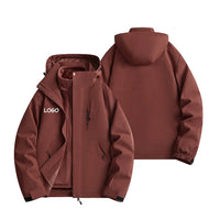 High Quality Unisex Winter Wear Sports Outdoor Softshell Jacket Inner Fleece Material Hooded Style Men's Softshell Jacket