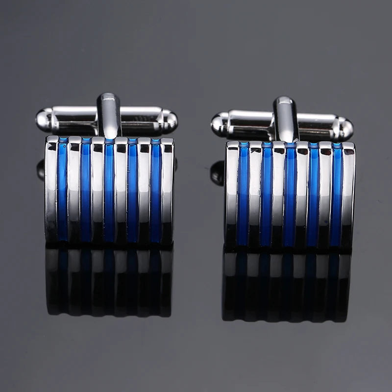 Classic French shirt Cufflinks High quality hand painted red blue black enamel button metal men's clothing accessories jewelry