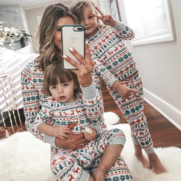 2023 Family Matching Clothes Christmas Pajamas Set Mother Father Kids Son Matching Outfits Baby Girl Rompers Sleepwear Pyjamas