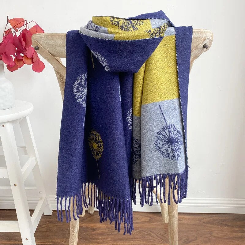 New 2022 Luxury Cashmere Scarf Winter Women Pashmina Shawls Warm Blanket Wraps Female Foulard Bandana Brand Thick Scarves Hijab