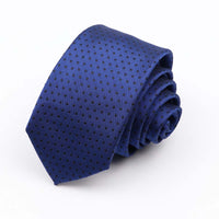 Fashion 6cm Narrow Polyester Necktie For Men Business Meeting Formal Jacquard Striped Plaid Skinny Tie Daily Wear Cravat Gift