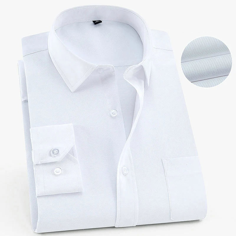 Plus Large Size 8XL 7XL Men's Fashion Casual Long Sleeved Shirt Slim Fit Male Social Business Dress Shirt Brand Men Clothing