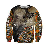 Tessffel Newest Boar Hunter Animal Hunting Camo Tattoo 3DPrint Pullover Newfashion streetwear Zip/Sweatshirts/Hoodies/Jacket N-7