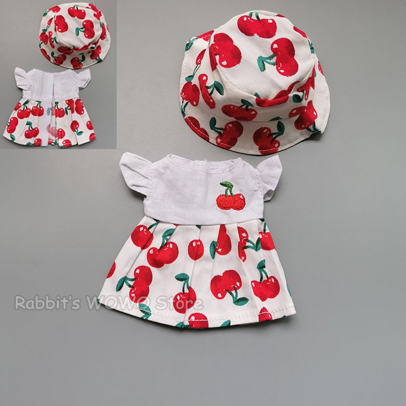 Doll Clothes Fit 25cm Baby Doll Accessories 1/6 BJD Doll New Born Doll Outfits Cute Dress Headwear Suit Girls Gifts