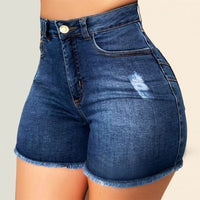 Women Broken Denim Shorts Ripped Jeans High Waisted Hotpant Slim Fit Pantalones Summer Fashion Female Sport Ultra Shorts шорты