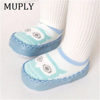 Baby shoes socks Children Infant Cartoon Socks Baby Gift Kids Indoor Floor Socks Leather Sole Non-Slip Thick Towel Socks