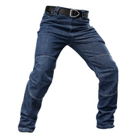 Men's  Jeans Pants Fall Military Straight Denim Tactical Long Trousers Stretch City Security Special Force Combat Pant Trousers