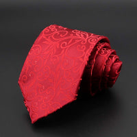 New Men&#39;s Tie Classic Solid Color Stripe Flower Floral 8cm Jacquard Necktie Accessories Daily Wear Cravat Wedding Party Gift