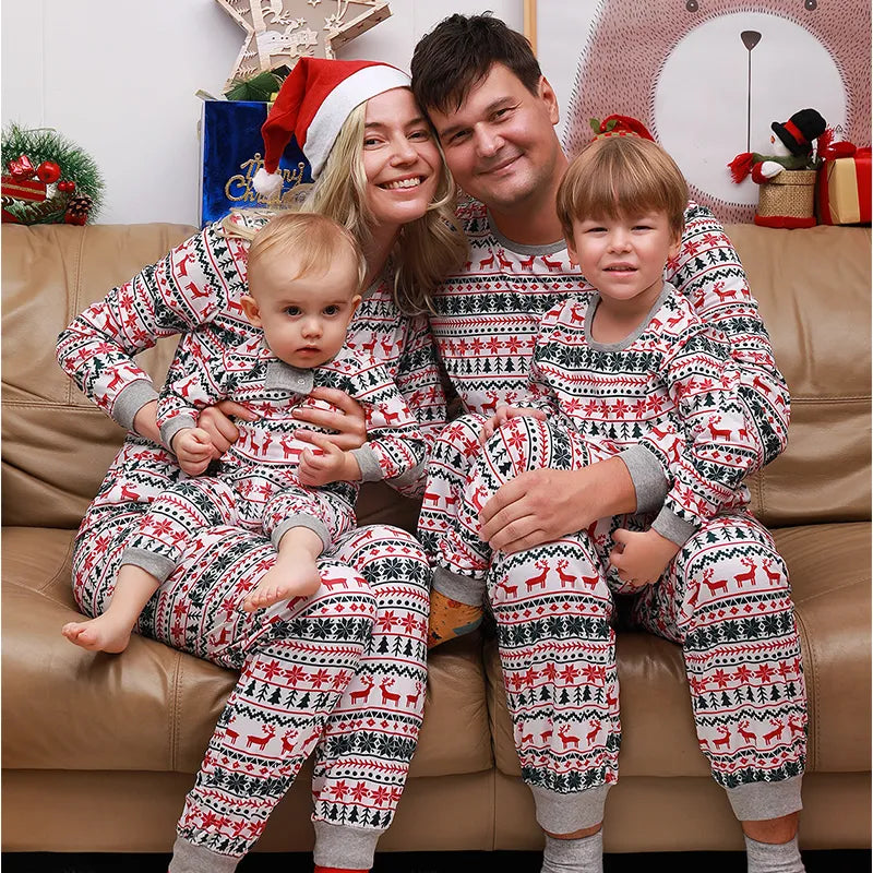 2023 Family Christmas Matching Pajamas Set Xmas Adult Kids Mother And Daughter Father Son Sleepwear Baby Family Look Outfits