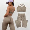 Women Seamless Suit Sportswear Sport Bra and Pants Booty Scrunch Tights Yoga Clothes High Elastic Gym Set Fitness Workout