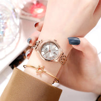 Ladies Business Watches Rose Gold Calander Women's Luxury Dress Elegant Bracelet