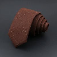 Mens Ties Classic Jacquard Striped Plaid Necktie 6cm  Skinny Neckties Polyester Narrow Collar Suit Shirt Tie Accessories Gift