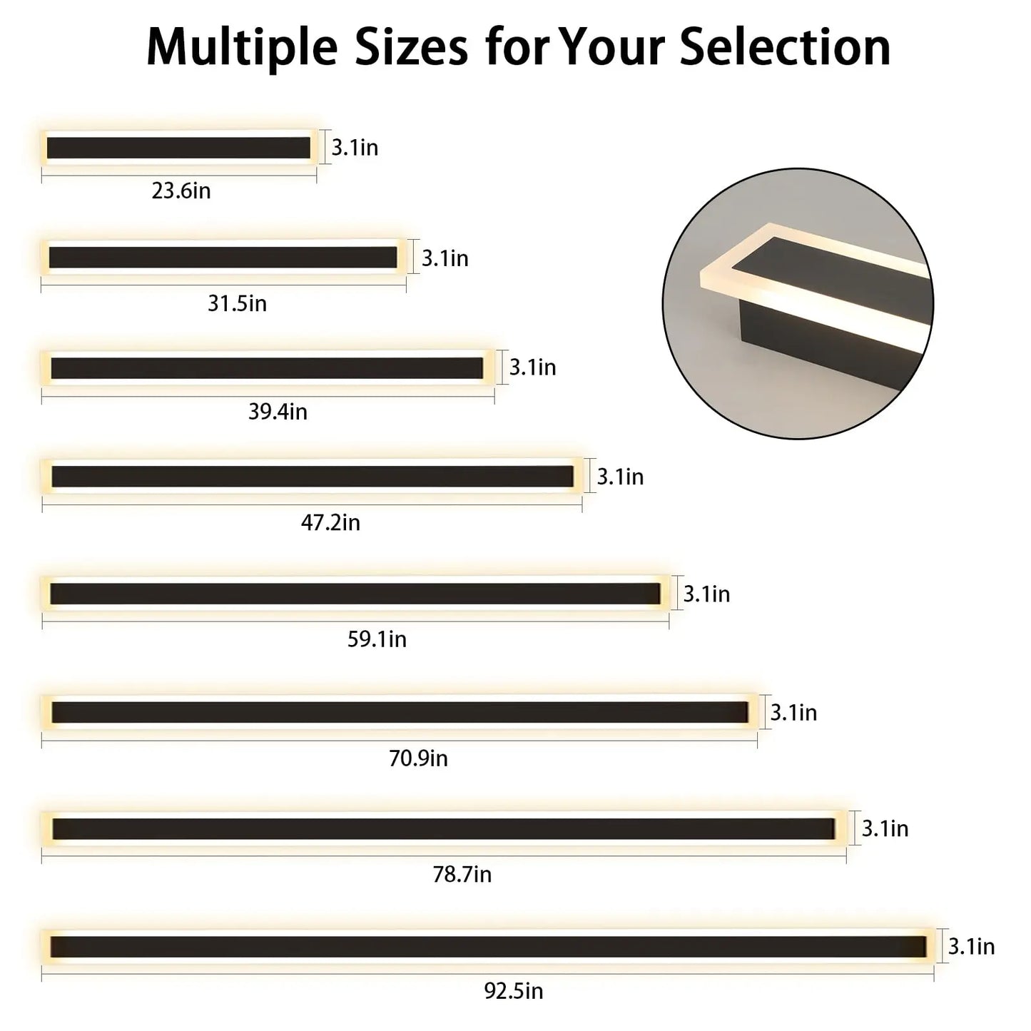 Modern Minimalist Dimmable  Outdoor Wall Lamp Waterproof Long Wall Lamp for Courtyard Garage Villa Indoor LED Lighting Fixtures