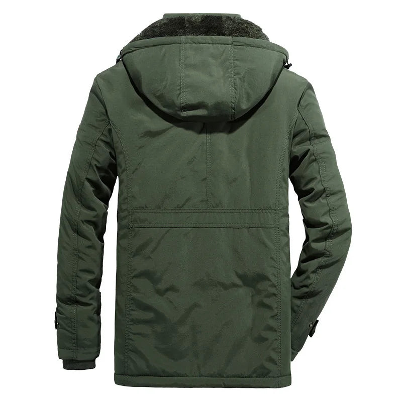 Winter parka men jacket Mens Plus velvet Men Hooded Windbreaker coats men's casual warm jackets coat Detachable hat L-6XL 8186