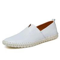 Size 48 49 Genuine Leather Flat Shoes Men Casual White Cowhide Sneaker Male Comfy Driving Loafers Business Dress Shoes Moccasins