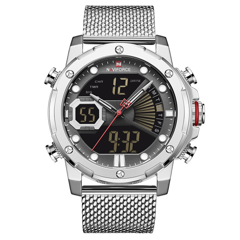 New Watches NAVIFORCE Top Brand Luxury Quartz Mens Watch Waterproof Big Sport Wristwatches Stainless Steel Date Reloj Hombre