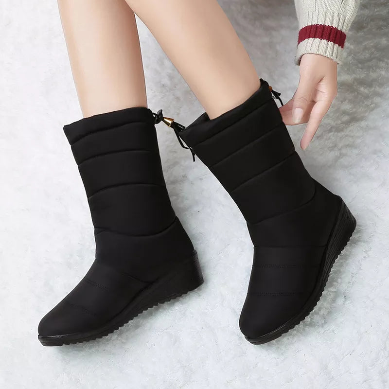 Winter Women Boots Ankle Boots Down Snow Boots Waterproof Tassel Winter Shoes Women Warm Fur Black Boots Female Botas Mujer