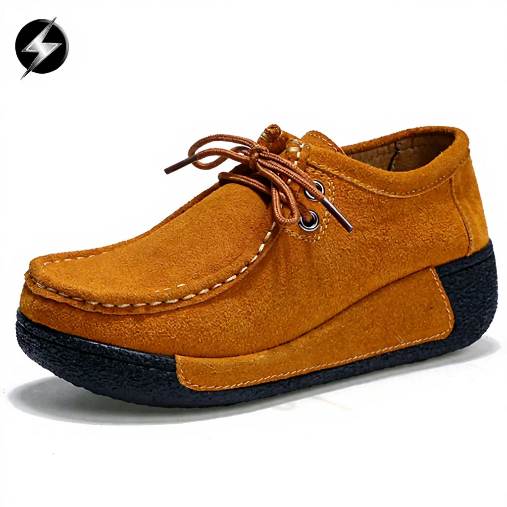 Women Platform Shoes Casual Shoes Women Pu Leather Wedges Flats Rubber Boots for Women