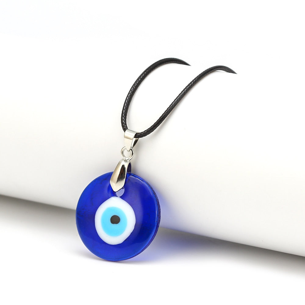 1pc Blue Glass Evil Eye 30mm Evil Eye Charms Necklace Pendants For Women Evil Eye Necklace Jewelry Accessories Findings Making