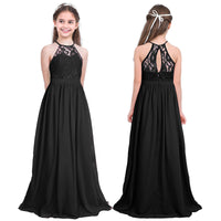 Oyolan Chiffon Teenagers Kids Girls Wedding Long Girl Dress Elegant Princess Party Pageant Formal Dress Teen Children's Clothes