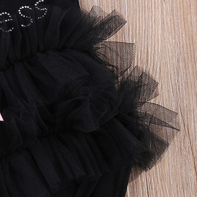 NEW 2020 Newborn Baby Girls Bodysuits Fashion Embroidered Lace My Little Black Dress Letter infant Baby Bodysuit Baby Clothes