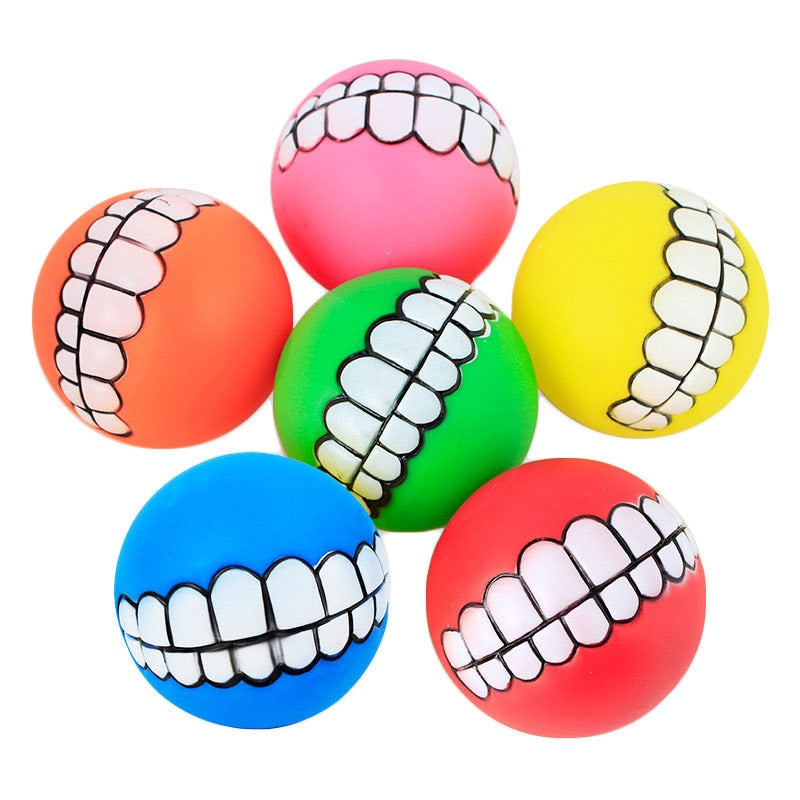 1pcs Diameter 6cm Squeaky Pet Dog Ball Toys for Small Dogs Rubber Chew Puppy Toy