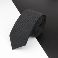 High Quality Classical Color Black Grey Skinny 100% Wool Tie Men Necktie For Business Meeting Fashion Shirt Dress Accessories