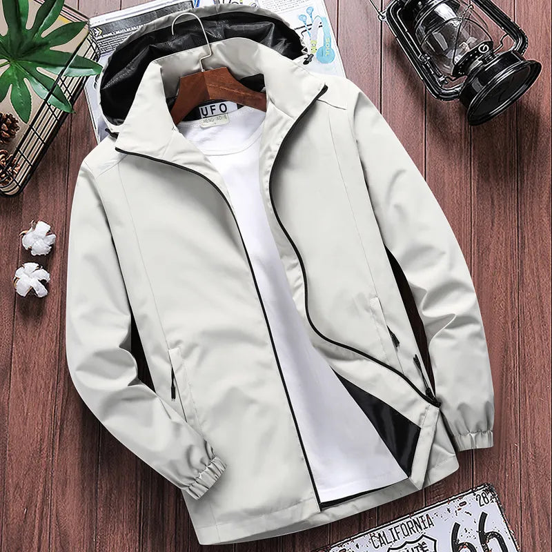 Men's Casual Hooded Bomber Jacket Spring summer Hip Hop Windbreaker waterproof Sportswear Jackets and Coats men clothing 7XL 8XL