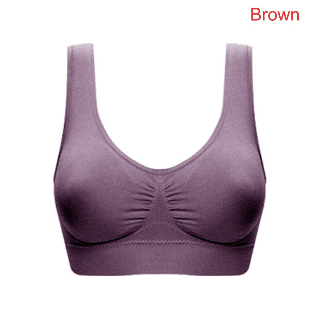 2023 Sexy Bra Top Women Fitness Seamless Bra Padded Dry Quick Push Up Natural Color Breathable Support seamless Bra Nylon