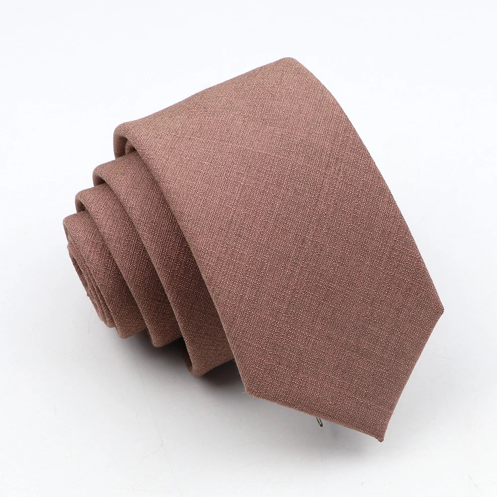 New Classic Solid Color Ties High Quality Soft Thin Casual Skinny Black Beige Blue Neck Tie Business Wedding Dinner Slim Men Tie
