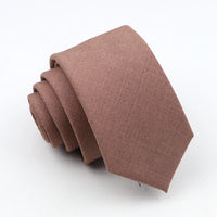 New Classic Solid Color Ties High Quality Soft Thin Casual Skinny Black Beige Blue Neck Tie Business Wedding Dinner Slim Men Tie