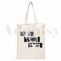 Japan Manga Junji Ito Tomie Shintaro Kago Graphic Hipster Cartoon Print Shopping Bags Girls Fashion Casual Pacakge Hand Bag