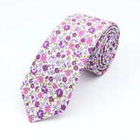 New Floral Elegant Tie For Men Women 100% Cotton Beautiful Flower Paisley Necktie Narrow Skinny Cravat Wedding Casual Corbatas