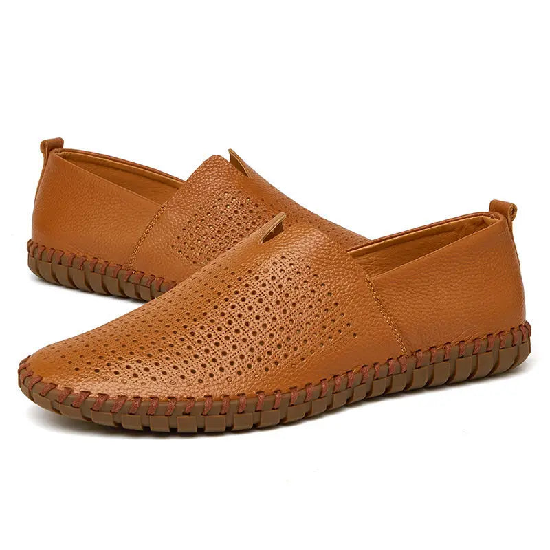 Size 48 49 Genuine Leather Flat Shoes Men Casual White Cowhide Sneaker Male Comfy Driving Loafers Business Dress Shoes Moccasins