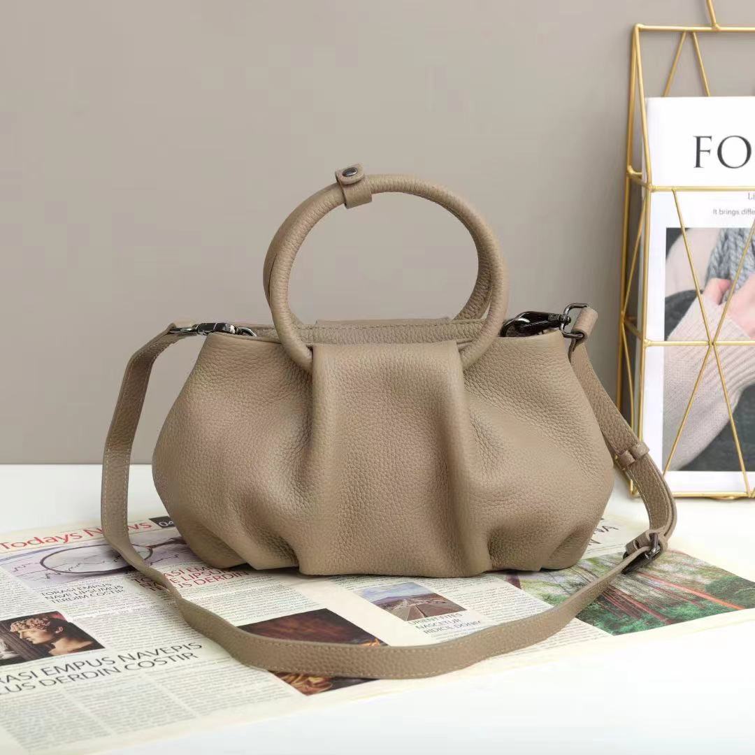 Arliwwi Real Leather Tote Handbags For Women Solid Colors High Quality Top Layer Cowhide Bags New Fashion Drop Shipping