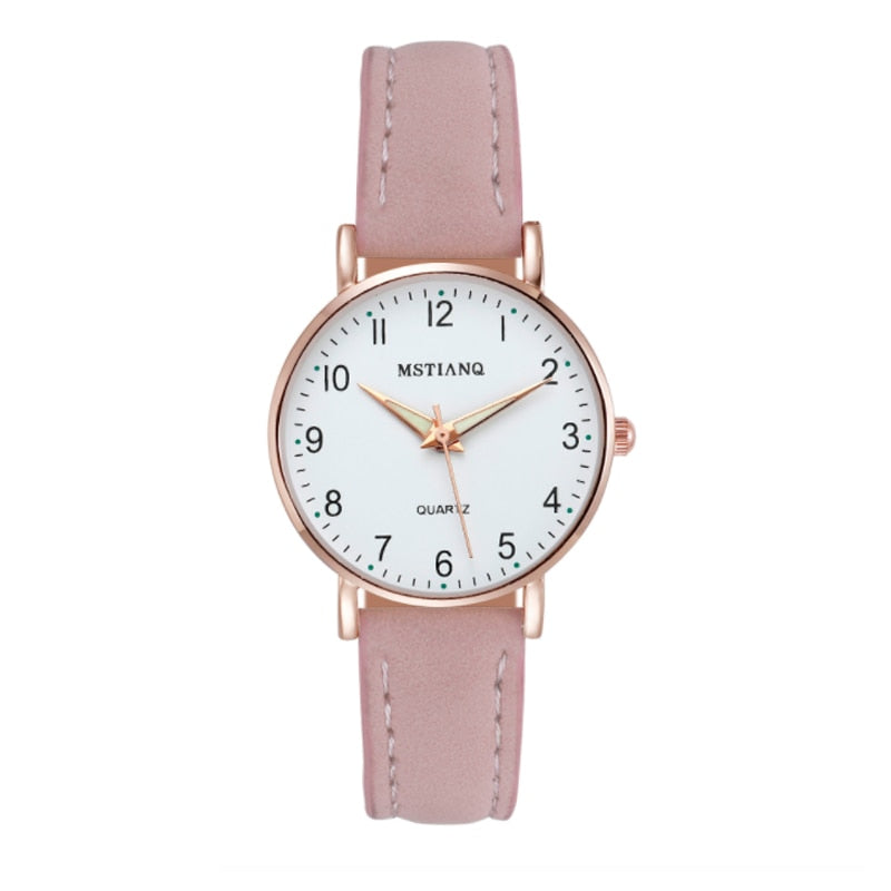 2023 New Watch Women Fashion Casual Leather Belt Watches Simple Ladies