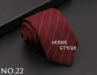 Mens Classic Cotton Ties High Quality Handmade Skinny 6CM Neck Tie Plaid Solid Color Striped Narrow Business Shirt Accessories