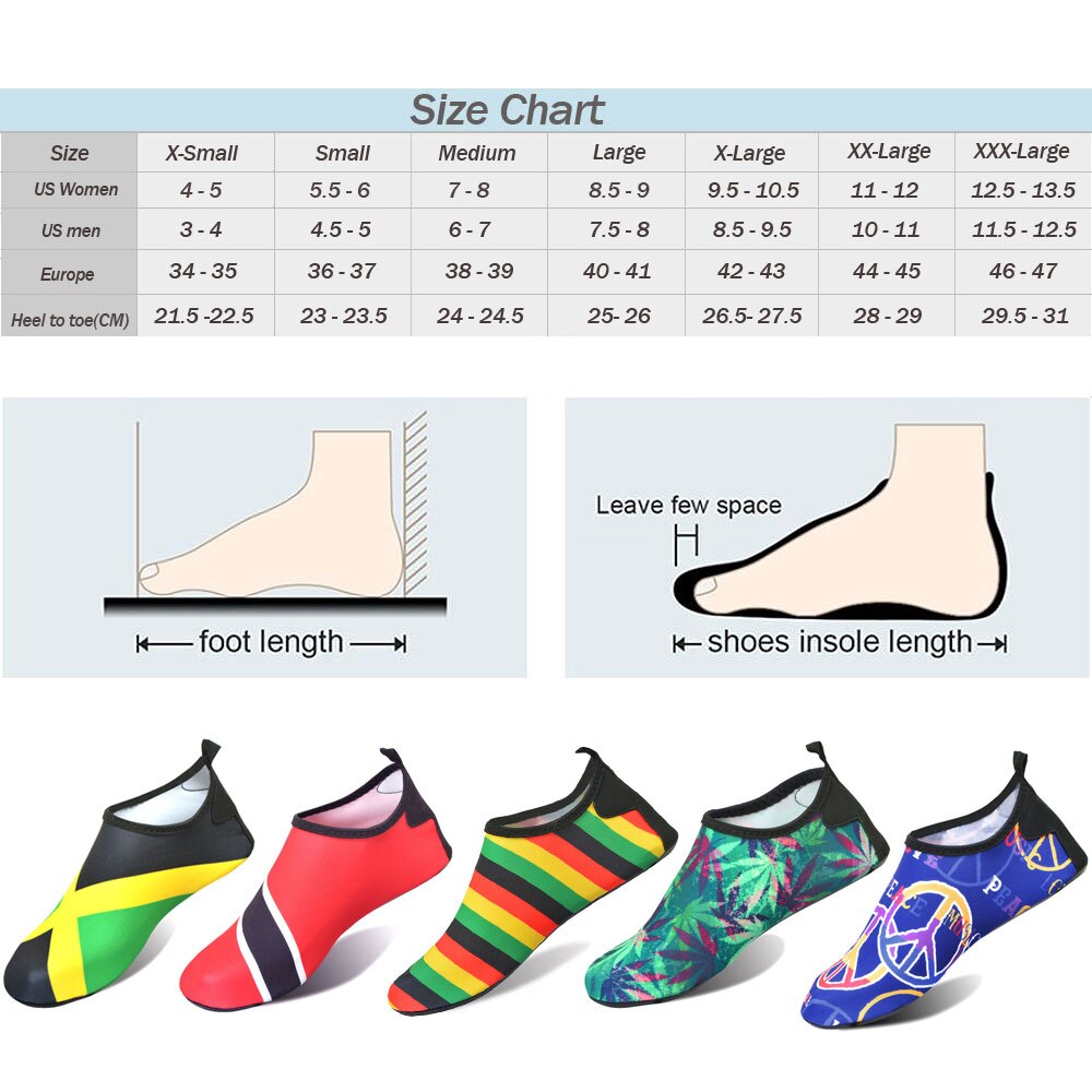 Water Shoes for Women and Men Quick-Dry Swim Beach Shoes for Outdoor Surfing Yoga Exercise Jamaica Flag Caribbean Reggae Rasta