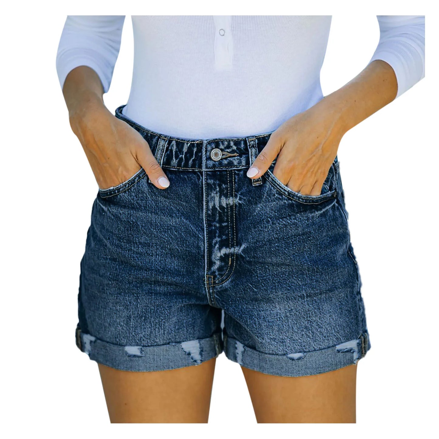 Women's Shorts High Waist Elastic Shorts Denim Blue Jeans Short Woman Enhancing Body Denim Short Sexy Short 2021 Шорты Женский