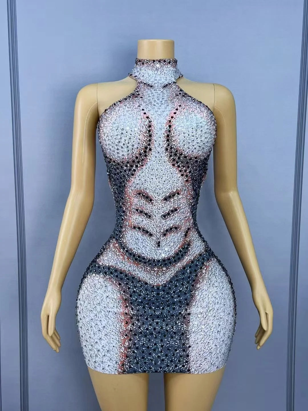 Sexy Special Shining Rhinestones Women's Adult Clothes Dance Costume Spandex/Polyester Evening Birthday Party Performance Wear