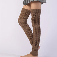 65cm Women's Long Leg Warmers Thickened Over Knee Warm Boot Cover Lolita Knitted Crochet Socks Boot Cuffs Pile Socks Party Dance