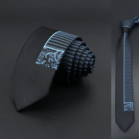 Skinny 6cm Ties For Men Wedding Dress Necktie Floral Paisley Patchwork Black Blue Tie Business Slim Shirt Accessory Gift Cravate