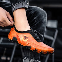 2024 New Men's Casual Shoes Fashion Comfortable Men's Shoes High Quality Leather Men Driving Shoes Handmade Flat Shoes Size 48