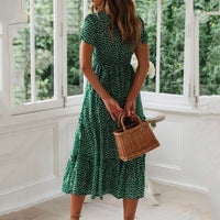 Vestidos Vintage Vintage Print Puff Sleeve summer Beach sweet dresses Casual Square collar floral maxi long dress 2023 festa