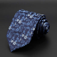 New Men&#39;s Tie Classic Solid Color Stripe Flower Floral 8cm Jacquard Necktie Accessories Daily Wear Cravat Wedding Party Gift