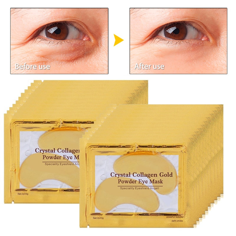 60Pcs Crystal Collagen Gold Powder Eye Mask Anti-Aging Dark Circles Acne Beauty Patches For Eye Skin Care Korean Cosmetics