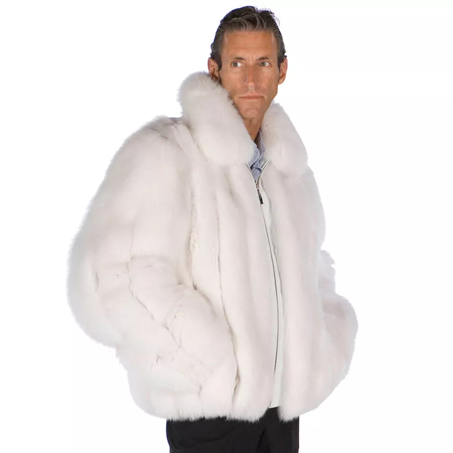 Fur Coat Men Fox fur Jacket Winter Real Fur Zippered Jackets