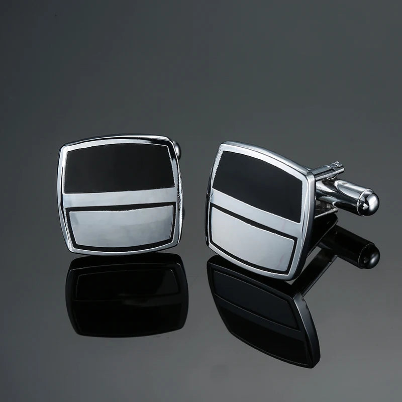 Classic French shirt Cufflinks High quality hand painted red blue black enamel button metal men's clothing accessories jewelry