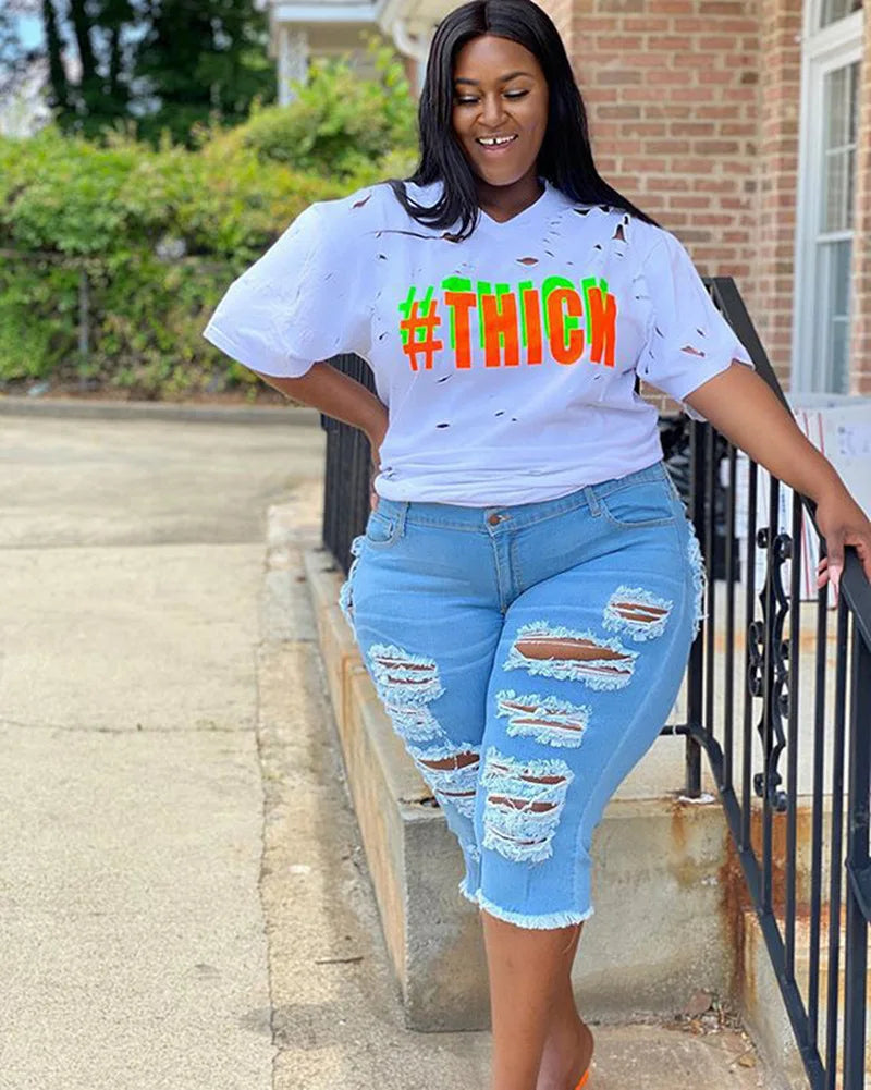 Short Jeans Femme LALAGEN Women 2024 Plus Size Skinny Jeans