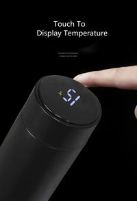 Vacuum Water Bottle Smart Display Temperature 500ML Safety 304 Stainless Steel Coffee Thermose Men Business Gift Customized Logo
